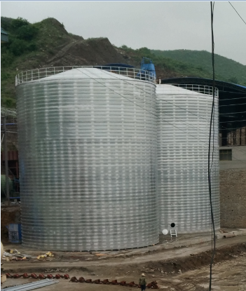 盐湖粮食钢板仓的安装全过程不用热焊接